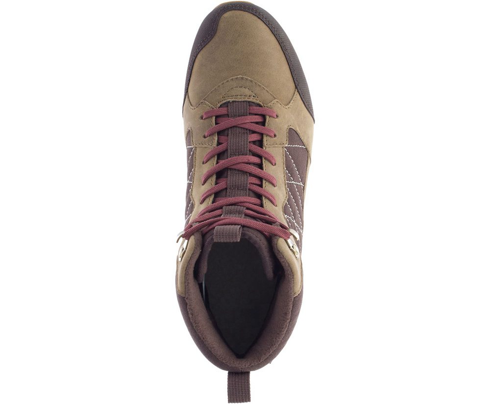 Botas Homem - Merrell Alpine Mid Polar Waterproof - Marrom - GKS865437